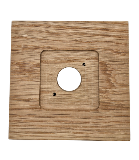 Doorbell World Natural Oak Square Plinth for 100mm Door Bell Push Plates