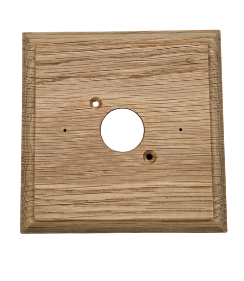 Doorbell World Natural Oak Square Plinth for 100mm Door Bell Push Plates