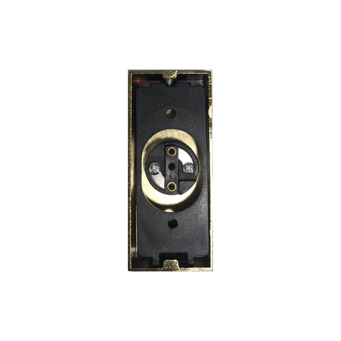 Rectangular Brushed Nickel Bell Push with Ceramic Press for mechanical Wind-Up Doorbells