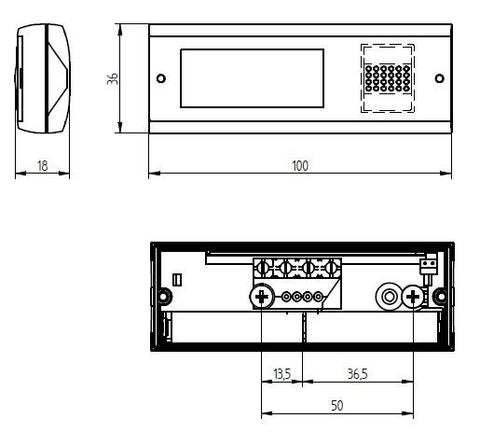 Grothe Mistral Bell Push button Power Sender / Extender, Model 43442 - in Anthracite colour