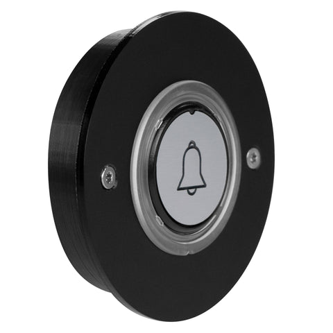 Grothe Mistral 200m surface/flush-mounted black cover round Bell Push, Model SE07