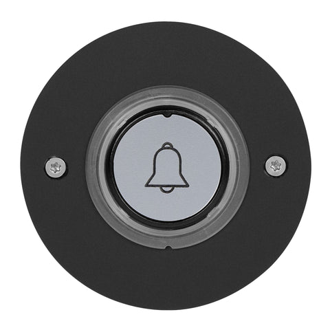 Grothe Mistral 200m surface/flush-mounted black cover round Bell Push, Model SE07