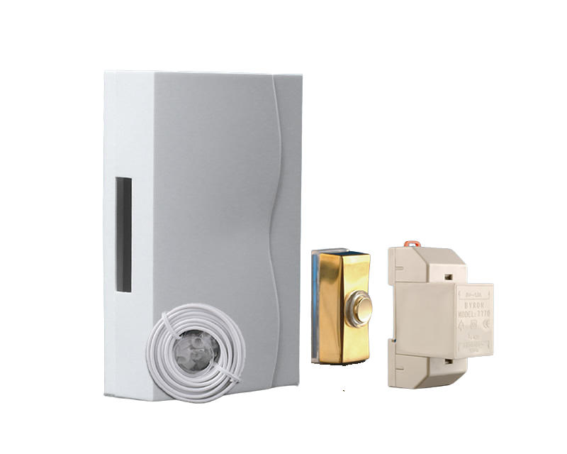 Byron 765 Wired Door Chime kit 8-12v Transformer and Brass Wired Bell