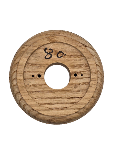 Doorbell World Natural Oak Round Plinth for 80mm Visitor Plates