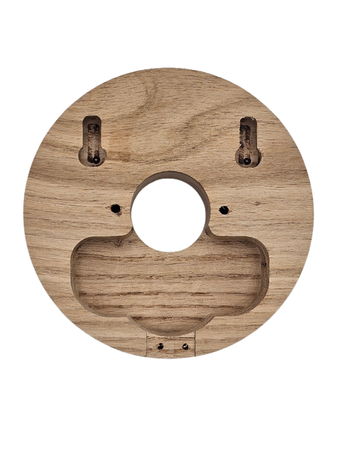 Doorbell World Natural Oak Round Plinth for 80mm Visitor Plates