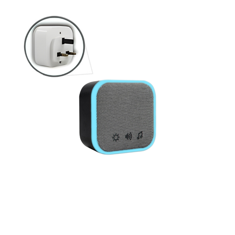 Uni-Com Wireless Plug-in Door Chime Unit Only, 150m Operating Range, 30 Different Chimes, LED Chime Alert, 3 Operating Modes, Easy Install, Black