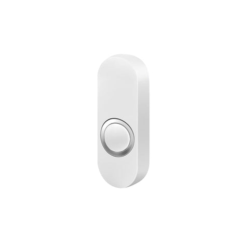 Doorbell World Wireless 150m Twin Recordable Plugin Chime unit with White Bell Push