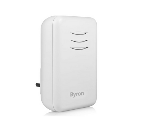 Byron Wireless Additional Plug In Doorbell, No bell push 150m Range, 16 Melodies, White. DBY-22312UKx