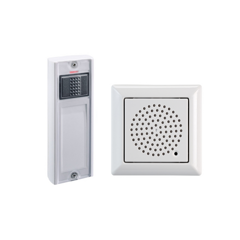 Grothe Wireless chime unit kit- flush mount to fit in a single gang back box with bell push