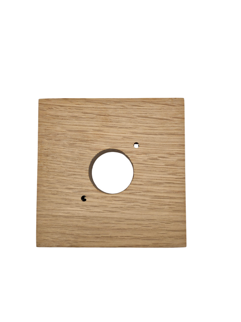 Natural Square Oak Wooden Plinth for 63mm wired door bell push button plates