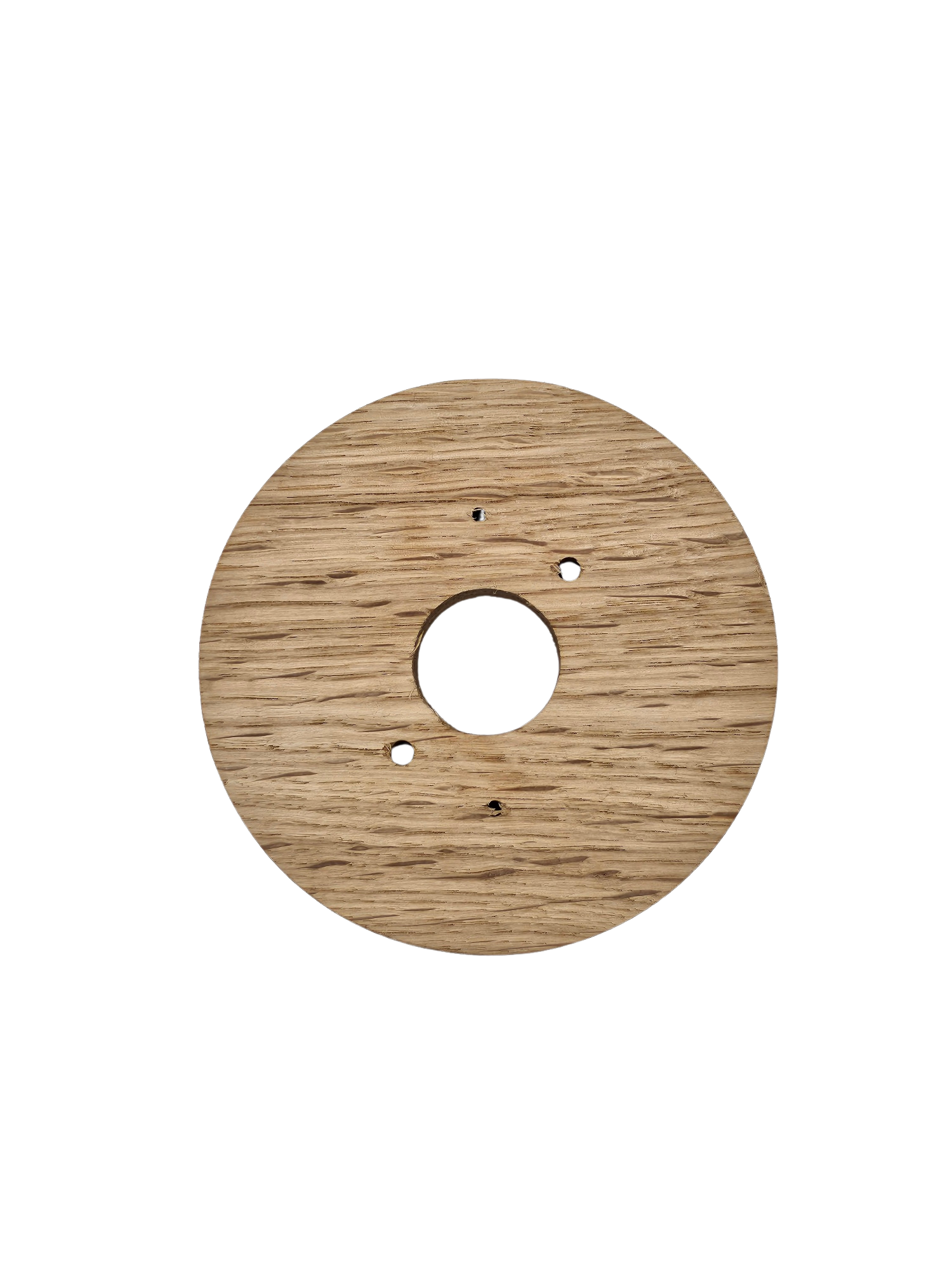 Natural Round Oak Wooden Plinth for 63mm wired door bell push Plates