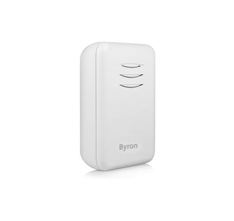 Byron Wireless Additional Portable Doorbell Set, 150m Range, 16 Melodies, White. DBY-22311x