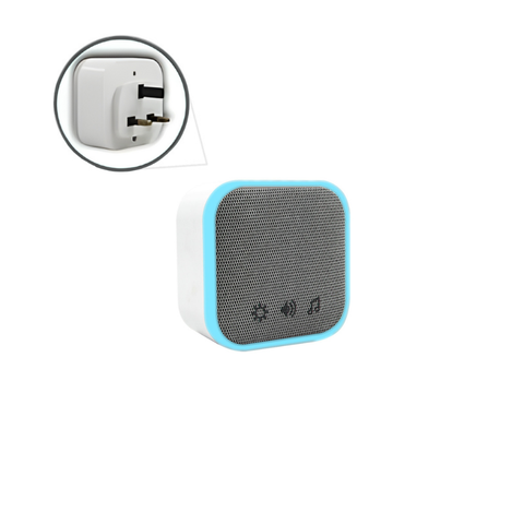 Uni-Com Wireless Plug-in Door Chime Unit Only, 150m Operating Range, 30 Different Chimes, LED Chime Alert, 3 Operating Modes, Easy Install, White