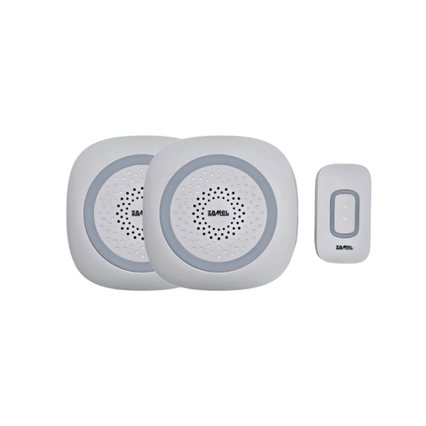 Zamel Wireless Portable Battery Operated Long Range White Chime Unit Kit - ST-420WTw