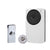 Wired Wall Mounted Battery Doorbell Unit With Byron Bell Wire And Byron Wired Bell Push in Chrome - 1219/BY7200/BY2204Cr