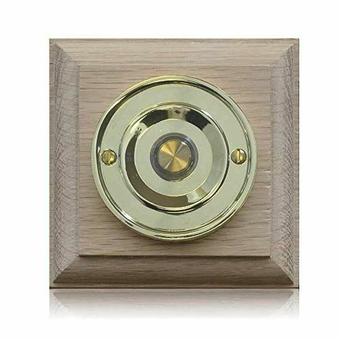 Imperial Natural Unvarnished Oak Plinth, 100mm square, with 63mm Illuminated Bra