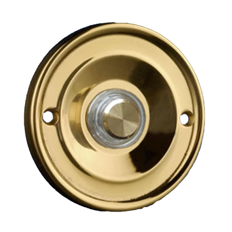 Wired Brass Illuminated Push Button, 63mm