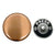 Brushed Bronze Mechanical Wind-up Doorbell with Chrome 'Press' Push Button