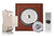 Chrome Door Bell Kit on Mahogany with Transformer and Bell Push