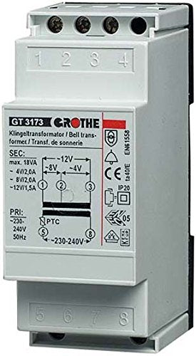 Grothe Bell Transformer 8V AC 1.5A 12V AC 1A - GT 3139
