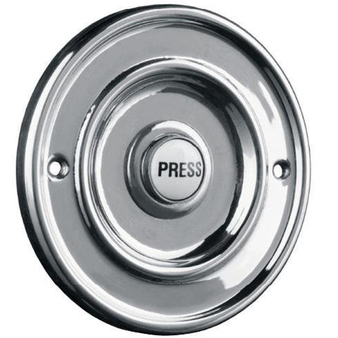 Wired Door Bell Push Button (Plated) Chrome 60mm - PRI-2207P1Cr