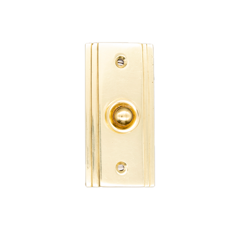 Traditional Style Byron Stepped Rectangle Brass Bell Push