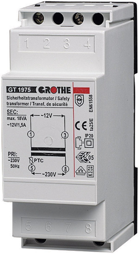 Grothe 1512018 – Bell Transformer 8 V AC, 2 A, GT 3137