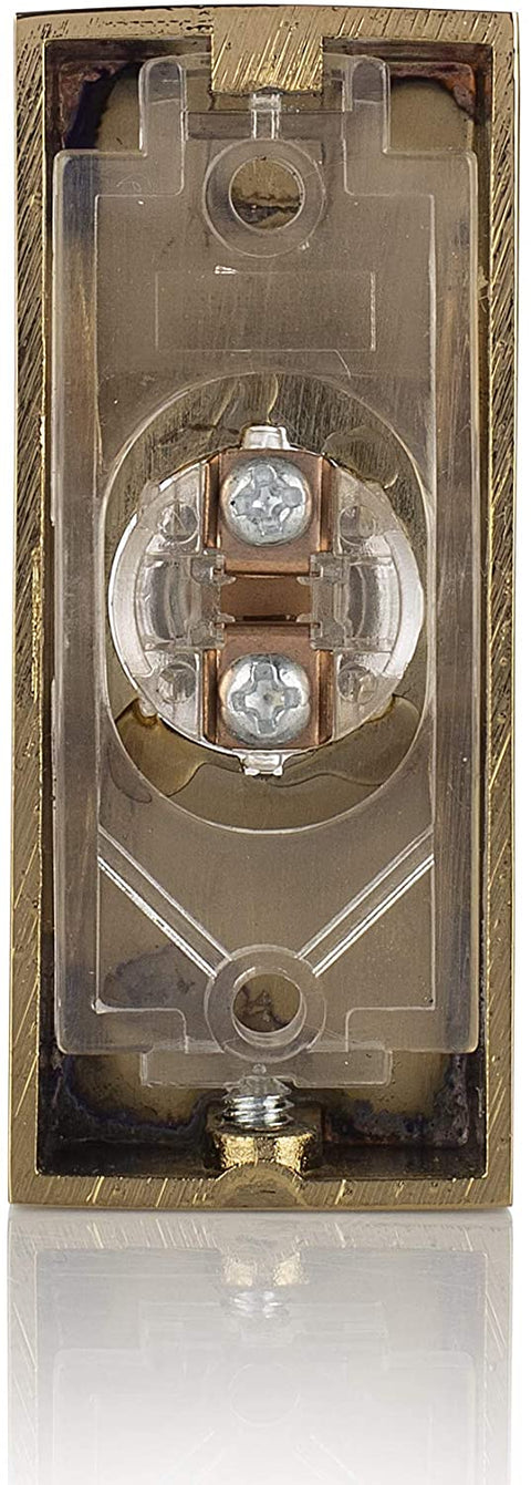 Siemens Wired surface mounted bell push button in Brass- BYR-7960Bs