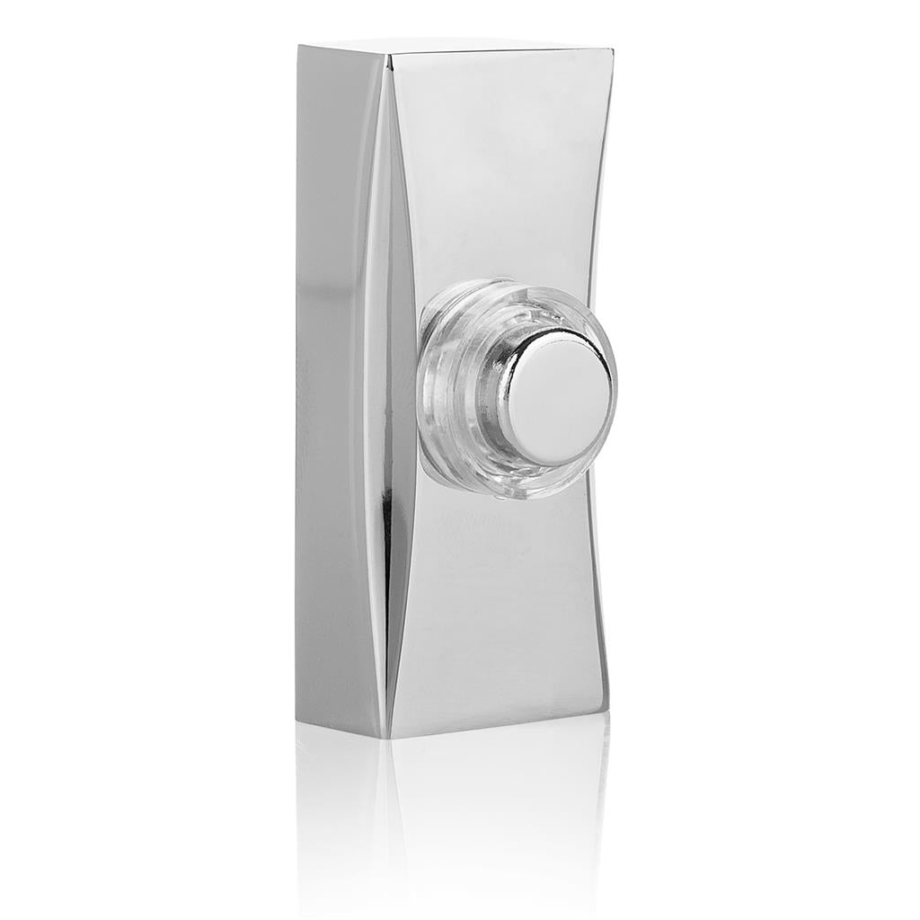 Byron Wired surface mounted bell push button in Chrome BYR7960Cr
