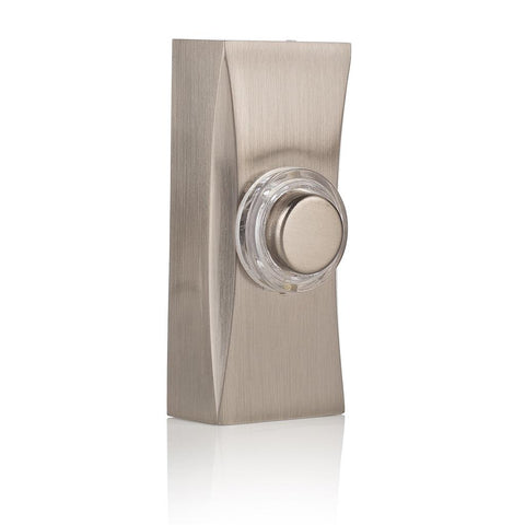 Byron Wired surface mounted bell push button in Nickel - BYR-7960Ni