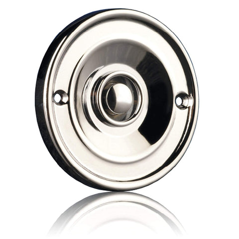 Byron 2207P1Cr Bell Push – Flush mounted – Chrome finish with a Chrome Centre