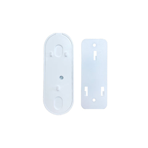 Doorbell World Wireless 150m Twin Recordable Plugin Chime unit with White Bell Push