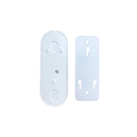 Doorbell World Wireless 150m Portable (Battery Powered) Twin Chime unit with White Bell Push