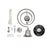 Traditional Butlers Bell & Round Chrome/Black Pull With Nylon Cord