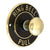 Round Embossed Butlers Bell Mechanical Pull - Polished Brass