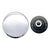 Chrome Wind up Mechanical Doorbell, Black Round Push with white/black Press button