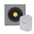 Modern Living Square Wireless Doorbell in Grey Ash and Black - Gold Centre
