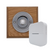 Modern Living Square Wireless Doorbell in Honey and Brushed Nickel - Nickel PRESS