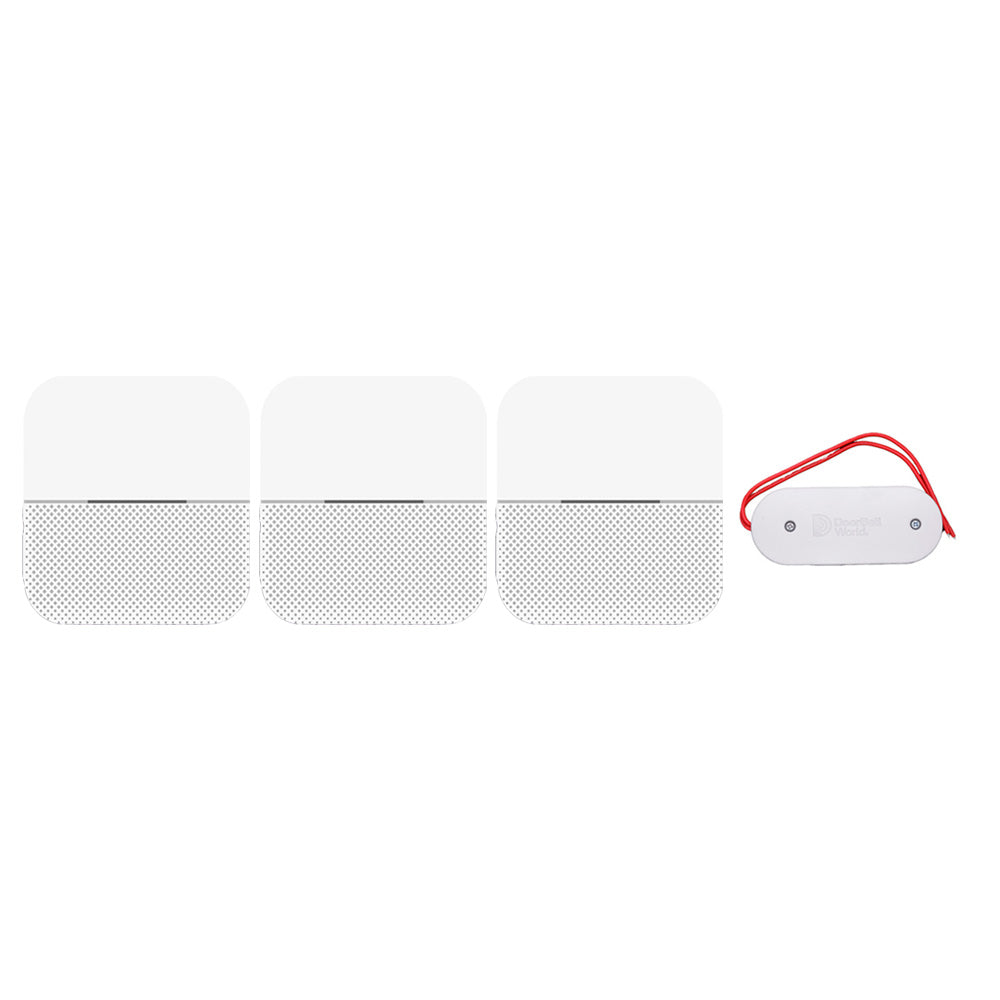 Doorbell World Triple Portable Chime Unit with Wired to Wireless bell