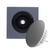 Modern Wireless Doorbell - Stylish Grey Square Perspex Plinth and Black Door Bell Push - Black PRESS Button
