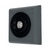 Modern Wireless Doorbell - Stylish Grey Ash Square Wooden Plinth and Black Door Bell Push - Chrome Centre Button