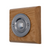 Modern Living Square Wireless Doorbell in Honey and Brushed Nickel - Nickel PRESS