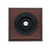 Modern Living Square Wireless Doorbell in Mahogany and Black - Black PRESS