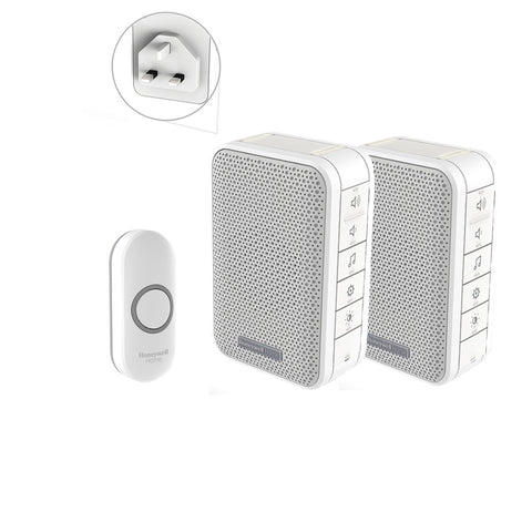 Honeywell Home 3 Series Plug In Wireless Doorbell kit with Additional Portable Unit - DC313NHGBS