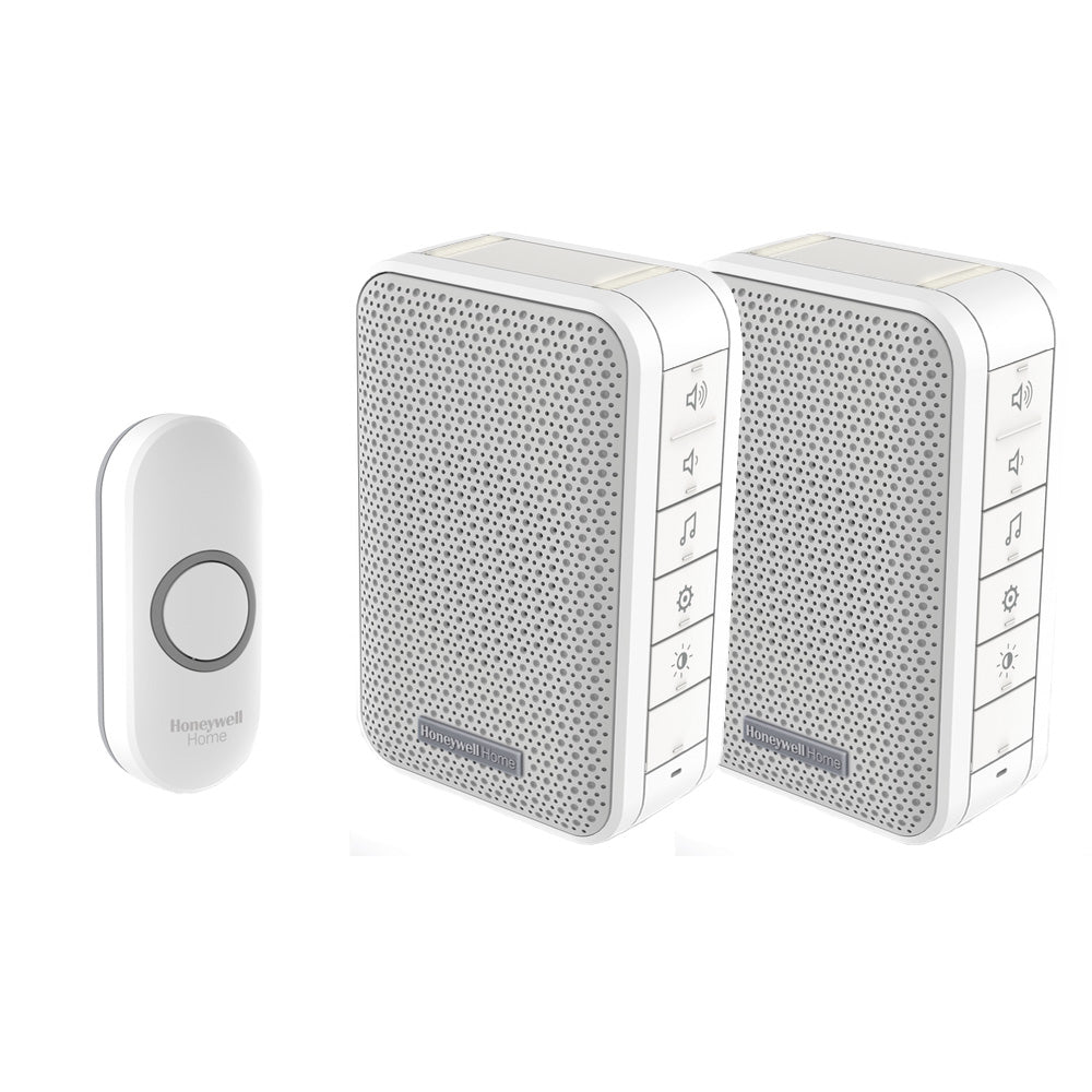 Honeywell DC313N vezeték nélküli csengő, elemes, 150m, 6 dallam, LED Honeywell DC313N vezeték nélküli csengő, elemes, 150m, 6 dallam, LED