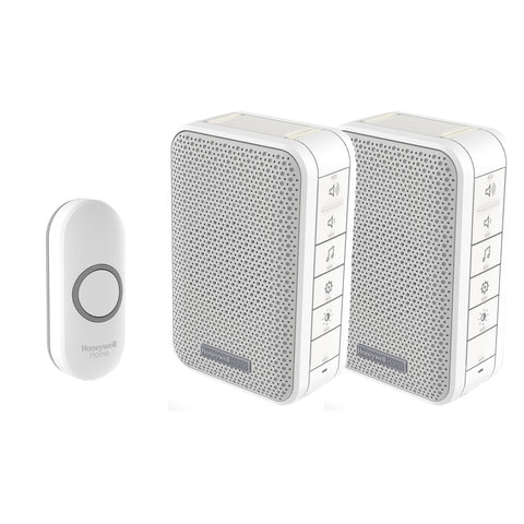 Honeywell Home Twin Kit 150m 3 Series wireless portable LED Doorbell - DC313NTw