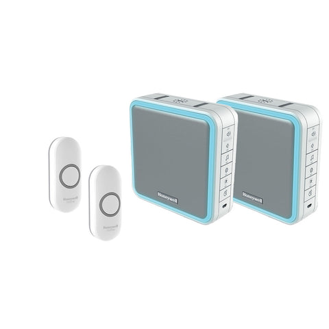 Honeywell Home Series 9 Twin Portable Wireless Doorbell Kit with Halo Light - HW-DC915N2