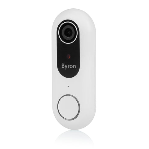 Byron Wired WiFi Video Doorbell, White - DIC-23712