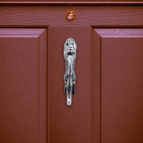 Running Fox Door Knocker - Chrome