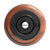 Traditional Round Wireless Doorbell in Mahogany and Black